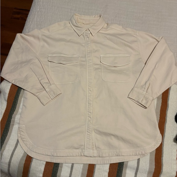 aerie Tops - Aerie Oversized Button Down Snap Shirt